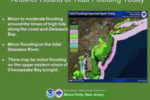 Tidal Flood Warning Issued For Jersey Shore, South Jersey: NWS