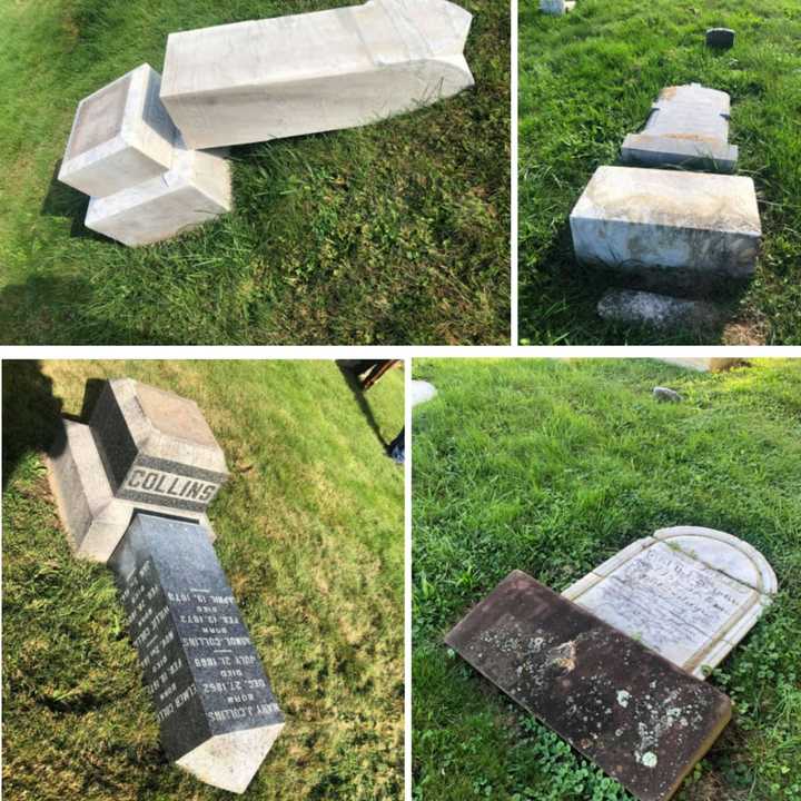 The historic Orchard Street Cemetery in Dover cemetery was brutally vandalized overnight Sunday.