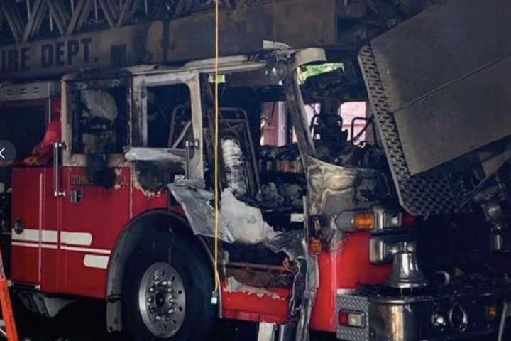 Firetruck Blaze Doused At Central Jersey FD Headquarters