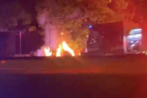 Fiery Rollover Crash Kills 1 In Irvington, Reports Say
