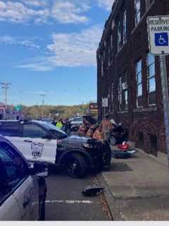 Three Hospitalized After Car Crashes Into DPW Building In Hampden County