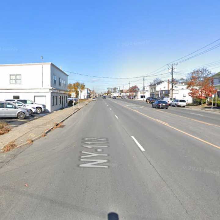 The area on Medford Avenue in Patchogue where the crash happened.