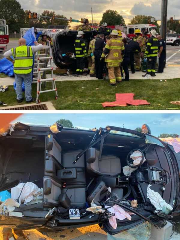 Pair Rescued From Overturned Car, Hospitalized In Serious Lehigh Valley Crash