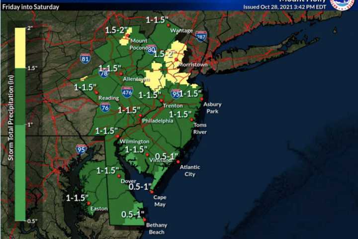 Heavy Rain To Welcome Weekend In PA: Forecasters