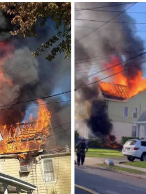 Fire Blows Through Roof Of Hawthorne Home (VIDEO)