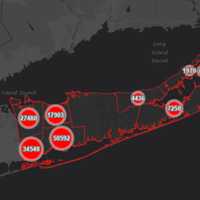 <p>The Suffolk County COVID-19 map on Tuesday, Nov. 9.</p>