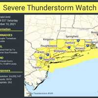 <p>A severe thunderstorm watch has been issued for parts of NY, CT, NJ, and RI until 7 p.m. Saturday, Nov. 13.</p>