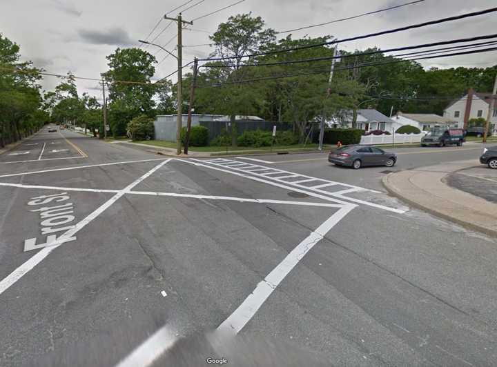 The intersection of Front Street and Park Lane in Massapequa.