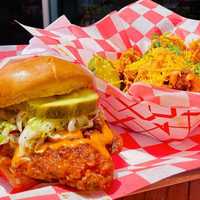 <p>The Nashville fried chicken joint’s menu features chicken sandwiches, chicken fingers, chicken and waffles, Korean chicken nuggets and more.</p>