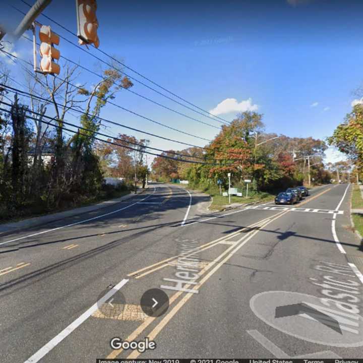 Mastic Road near Herkimer Street in Mastic.