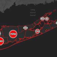 <p>The Suffolk County COVID-19 map on Wednesday, Nov. 24.</p>