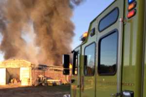 1 Airlifted, Firefighter Injured In Gloucester County Barn Fire (PHOTOS)