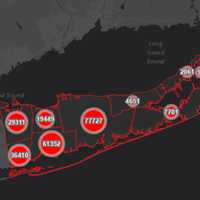 <p>The Suffolk County COVID-19 map on Friday, Dec. 3.</p>