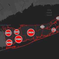 <p>The Suffolk County COVID-19 map</p>