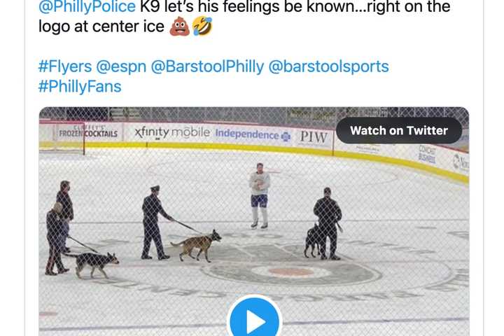 Holy Crap! K-9 Puts Icing On Sliding Philadelphia Flyers' Team