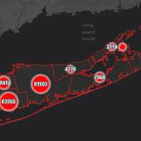 <p>Suffolk County COVID-19 map on Monday, Dec. 13.</p>