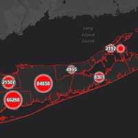 <p>The Suffolk County COVID-19 map on Wednesday, Dec. 22.</p>