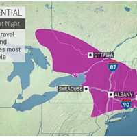 <p>Areas expected to see spotty snow and ice Christmas Eve, Friday, Dec. 24 into Christmas Day morning on Saturday, Dec. 25.</p>