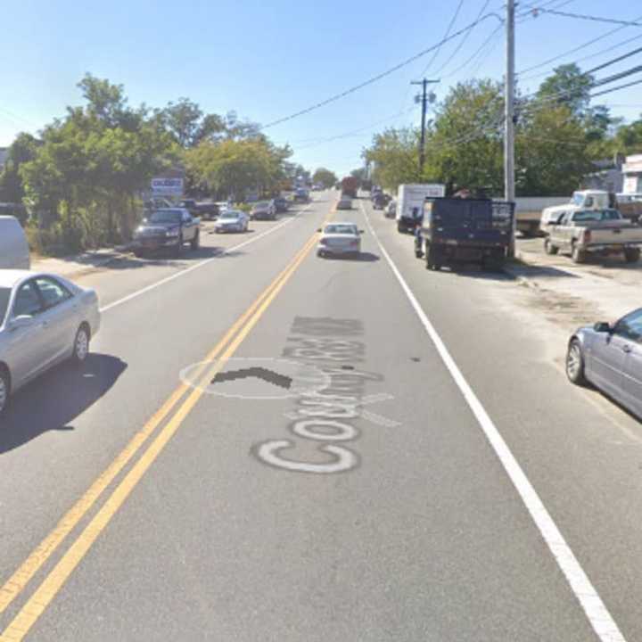 The area where the crash happened on West Suffolk Avenue in Central Islip.