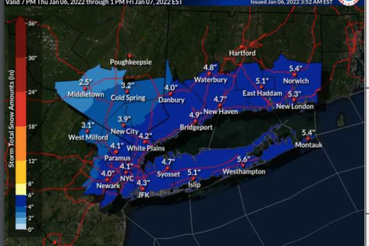 Projected Snowfall Totals Increase For Disruptive Storm Taking Aim On Region