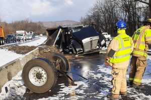 Overturned Dump Truck Shuts Down Route 78 (PHOTOS)