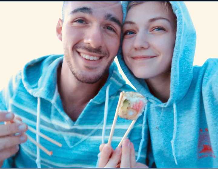 Brian Laundrie and Gabby Petito in happier times while on the road trip.