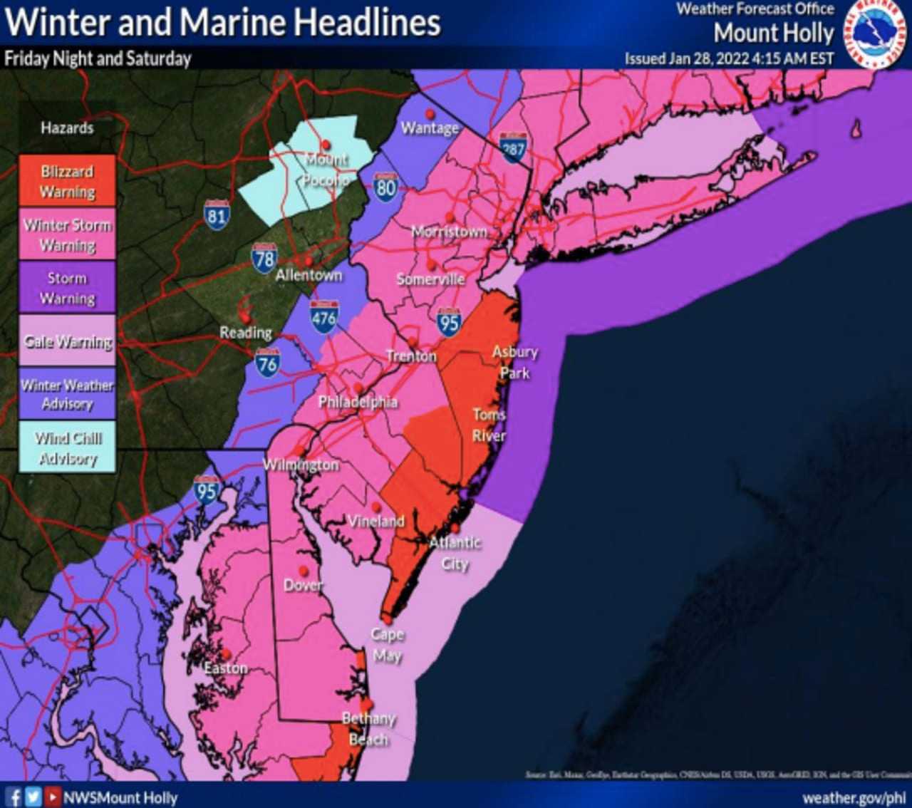 Blizzard Winter Storm Warnings Issued Across Region 18 Inches Of Snow