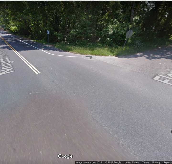 Flower Road and Neighborhood Road in Shirley.