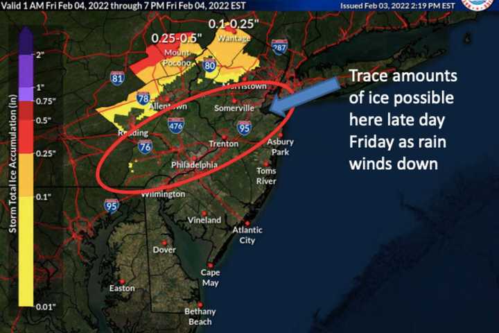 'Marathon' Storm Threatens NJ, PA With Freezing Rain