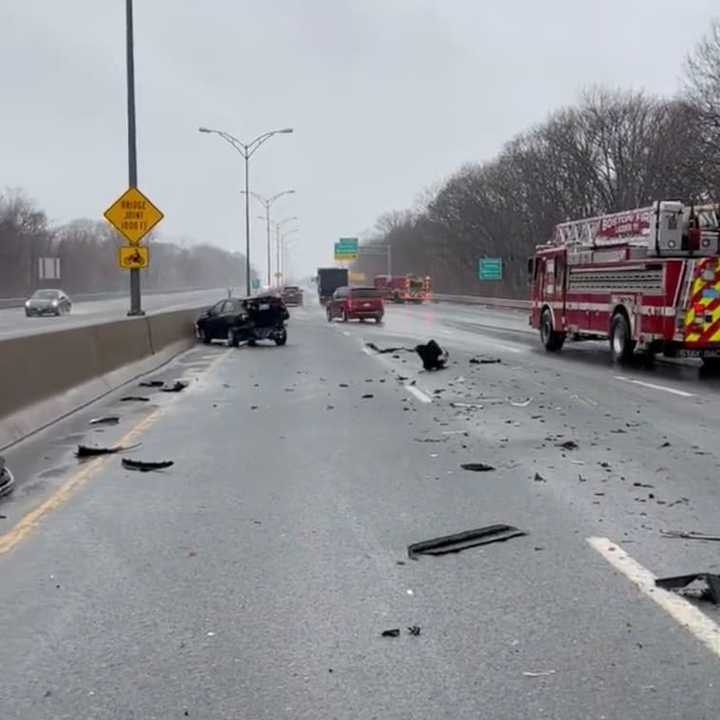 Massachusetts State Police responded to multiple crashes caused by the icy conditions.