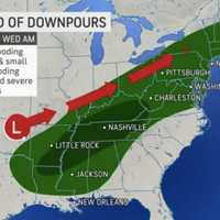 <p>The first storm of the week will be rainy, with temps in the 50s.</p>