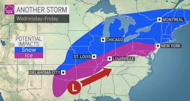 A storm of snow and ice is expected in the region later this week.