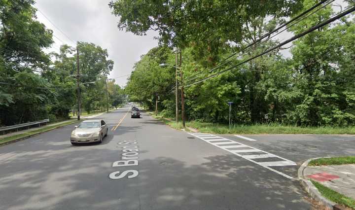 Intersection of S. Broad St. and Gropp Avenue in Hamilton