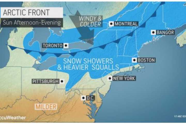 Arrival Of Cold Front Will Bring Strong Wind Gusts, Possible Snow Squalls