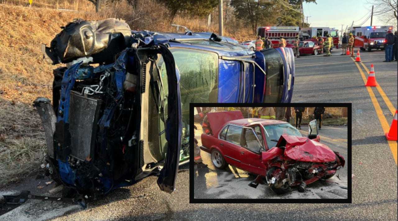 2 Hospitalized In Hunterdon County Rollover Crash Photos Saddle Brook Elmwood Park Daily Voice