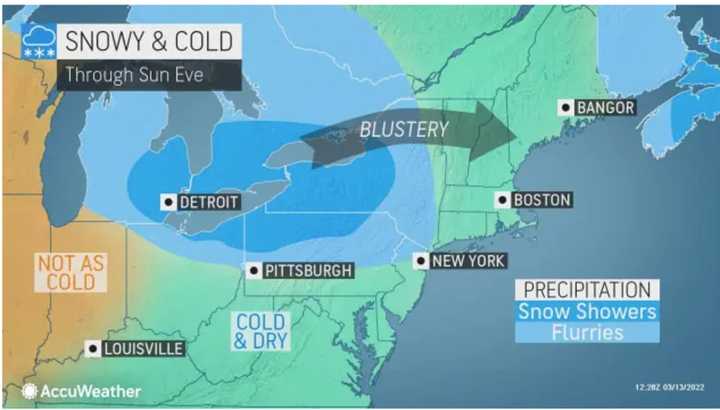 It feels anything like &quot;Spring Ahead&quot; on Sunday, March 13 with blustery and cold conditions.