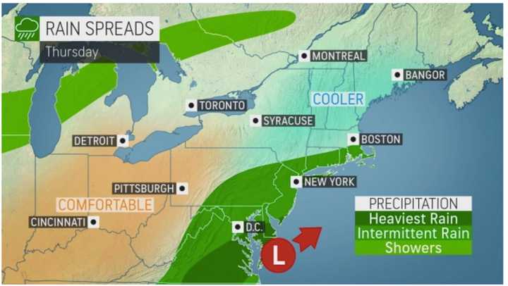 A dry, spring-like stretch will be followed by the arrival of rain on St. Patrick&#x27;s Day on Thursday, March 17.