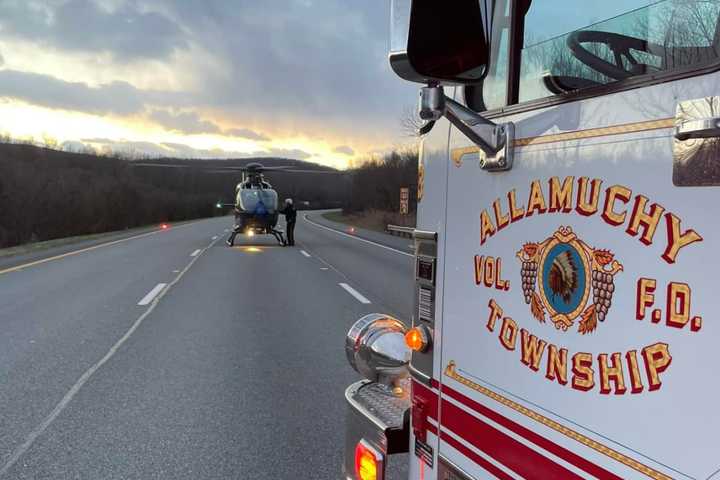 Trapped Victim Flown To Hospital Following Route 80 Crash