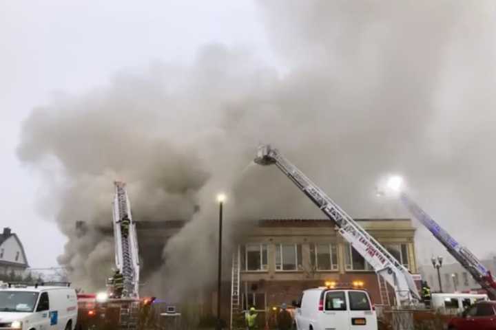 Woman Killed In Five-Alarm Blaze At Commercial Building In New Rochelle