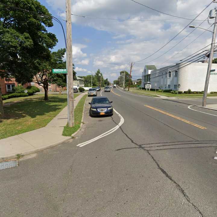 Front Street at the intersection of Hendrickson Avenue in Hempstead