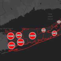 <p>The latest Suffolk County COVID-19 map.</p>