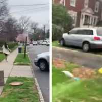 <p>The victim tries running from Jean who plows his SUV into her, then reverses over her as she lays helplessly on the lawn.</p>