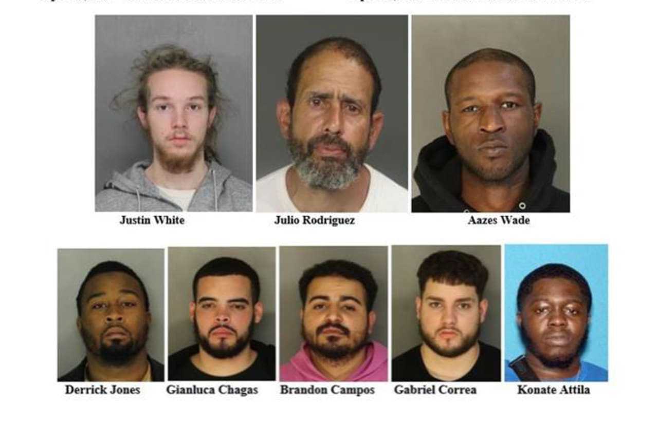 Heroin, Illegal Firearms, $15K In Drug Money Seized From Six Men In