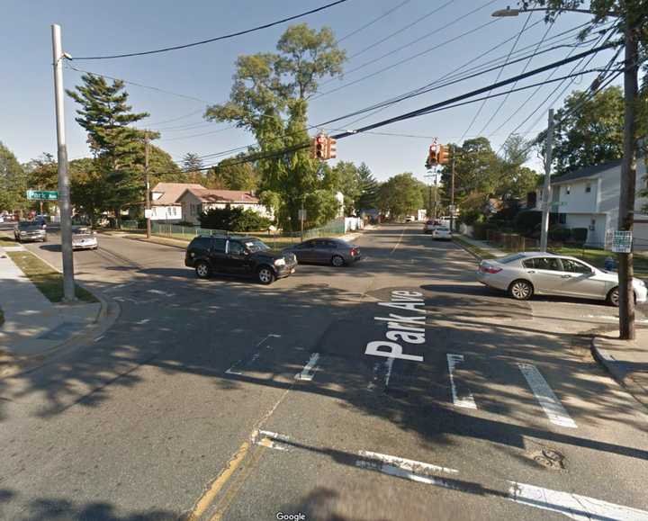 The intersection of Park Avenue and East Clinton Avenue in Uniondale