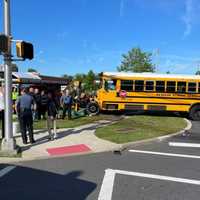 <p>Scene of the multi-car and school bus crash.</p>