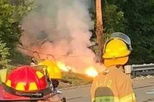 Fiery Morris County Crash Snaps Utility Pole, Shuts Down Route 46 (PHOTOS)