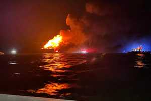 Barge Fire Breaks Out In Delaware Bay