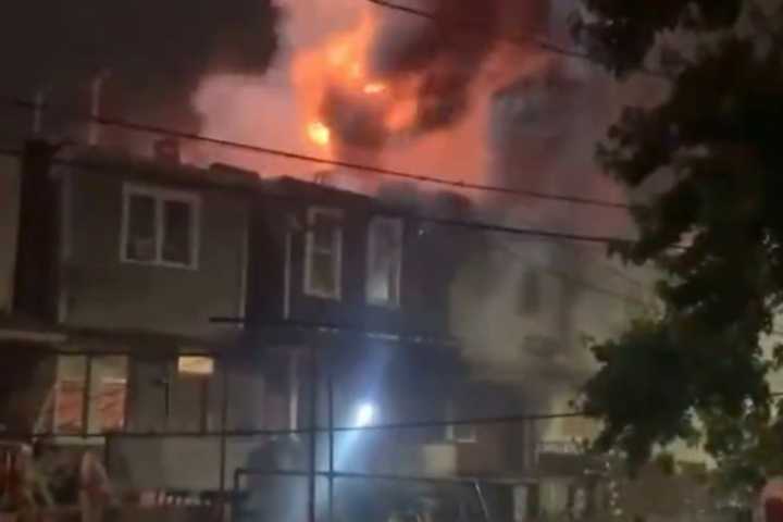 Video Shows Fire Tearing Through Baltimore Rowhomes