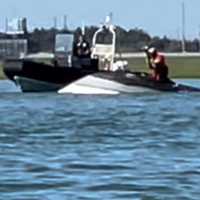 <p>A boat capsized near Atlantic City</p>