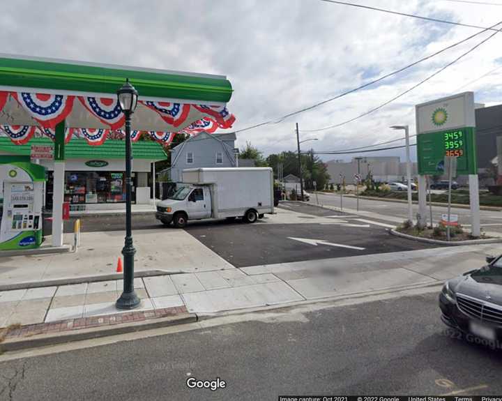 The BP gas station where the robbery took place.